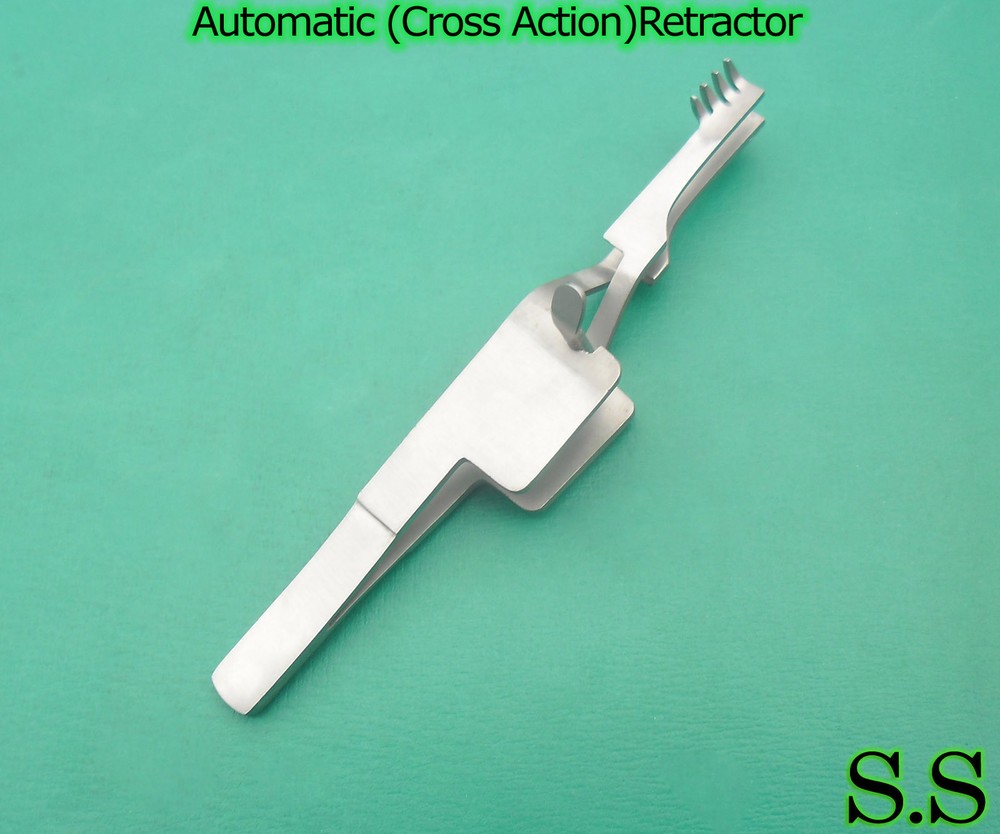 Automatic (Cross Action) Skin Retractor 4" Blunt