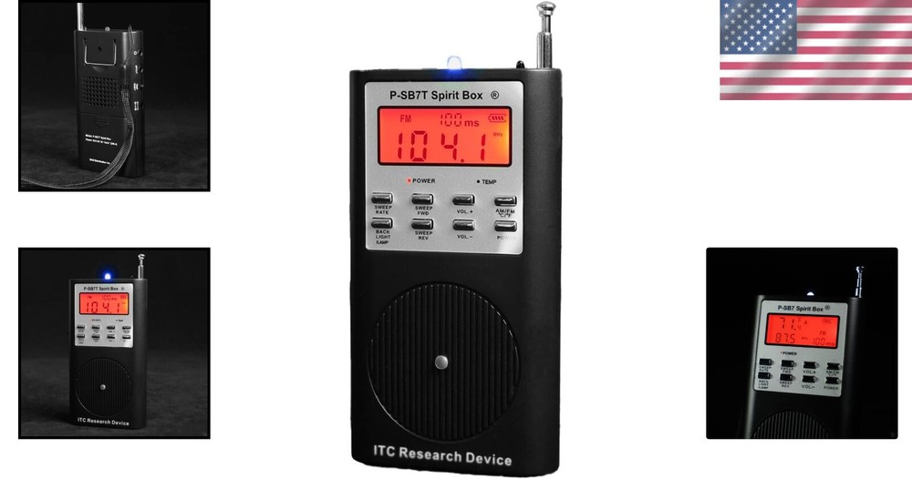 Advanced Ghost Hunting Spirit Box - AM/FM, Built-in Flashlight & LCD Display