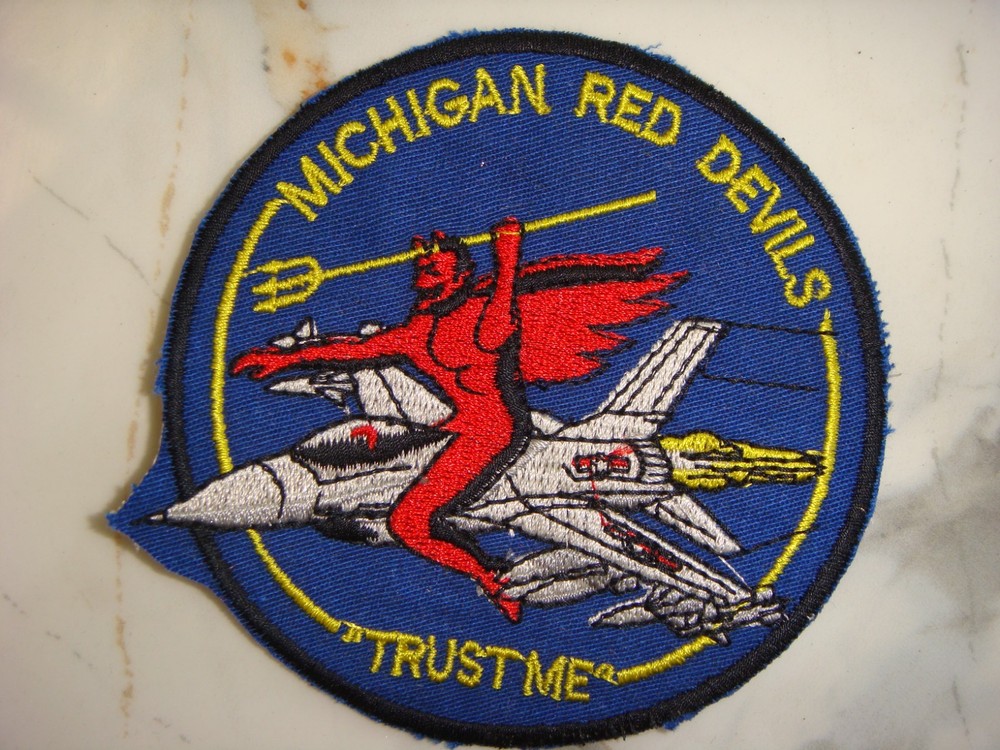 USAF 107th FIGHTER SQUADRON MICHIGAN RED DEVILS AT SELFRIDGE PATCH
