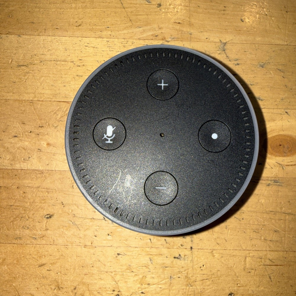Amazon Echo Dot 2nd Generation Smart Speaker - Black (RS03QR) plus Adapter