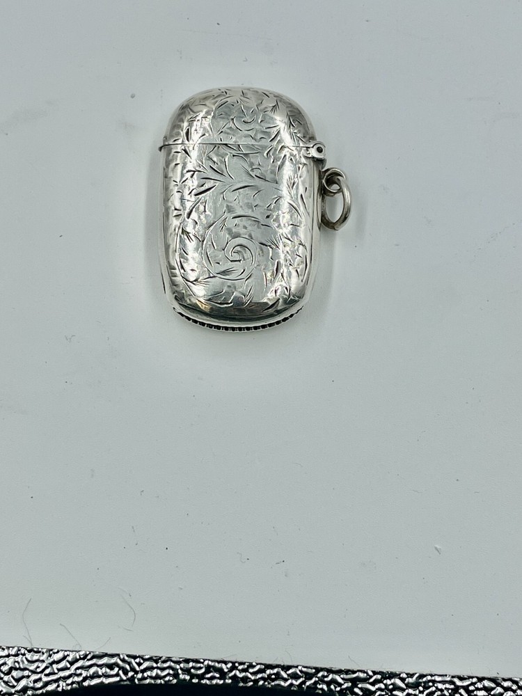 Antique Sterling Match Safe Vesta Case