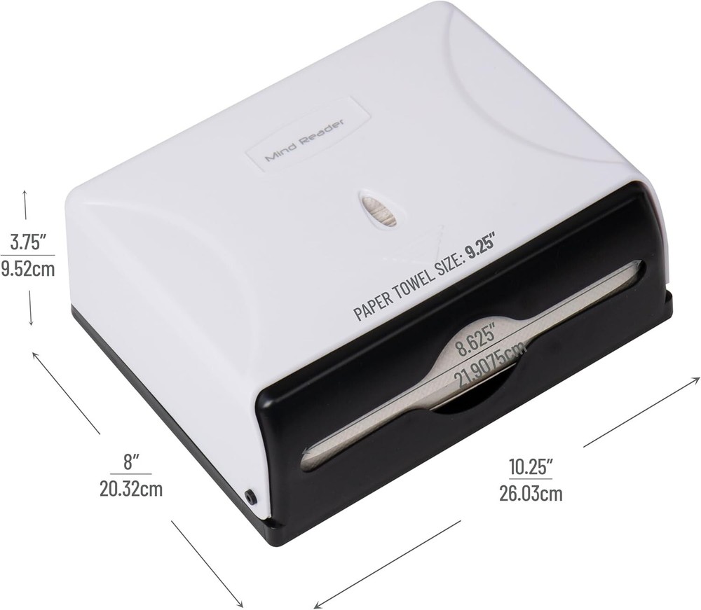 Efficient White Wall-Mounted Paper Towel Dispenser - Quick Refill & Easy Clean