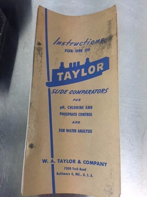 Taylor Test Kit Slide Comparators pH, Chlorine, phosphate control water analysis
