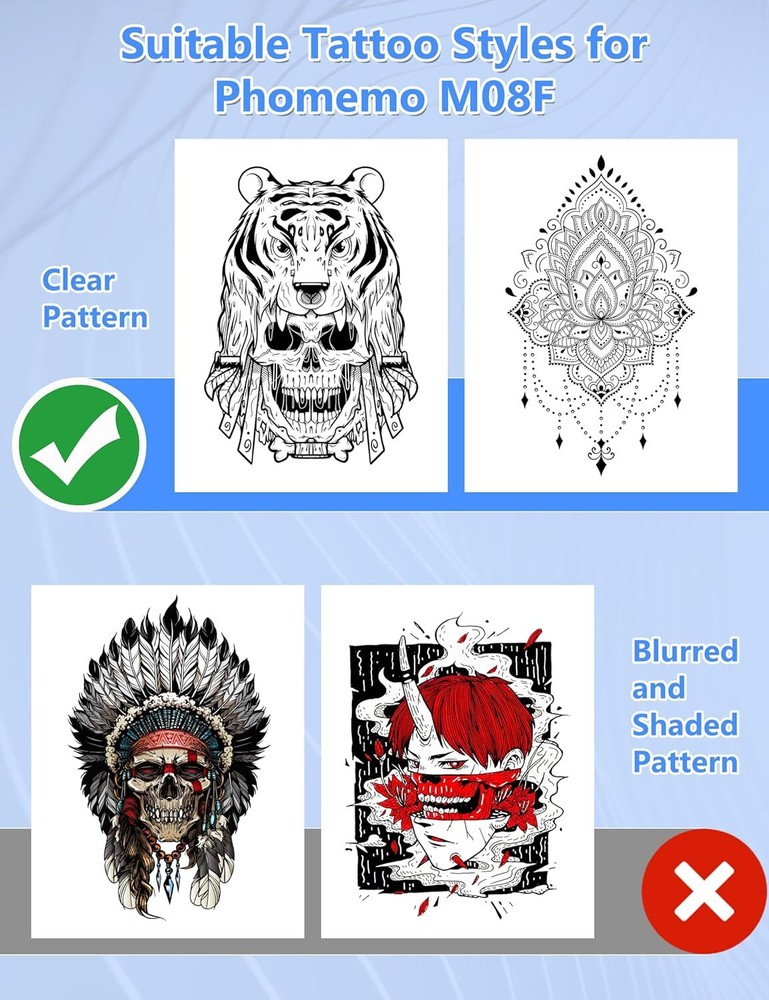 Phomemo M08F Tattoo Transfer Copier Printer Thermal Stencil Printer Paper Makers