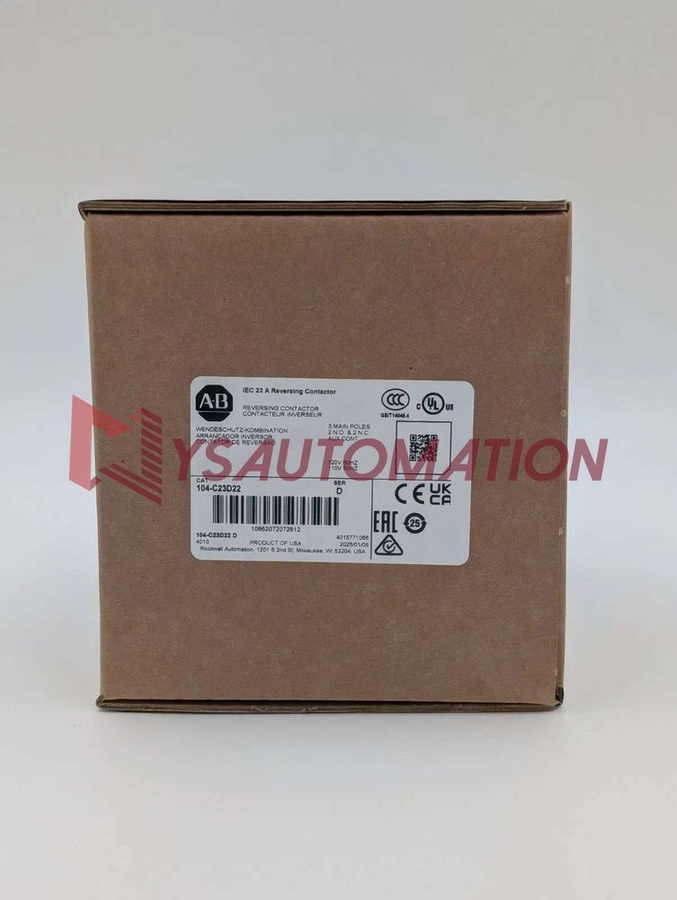NEW Allen Bradley 104-C23D22 Reversing Contactor 23A 110V 50 Hz / 120V 60 Hz