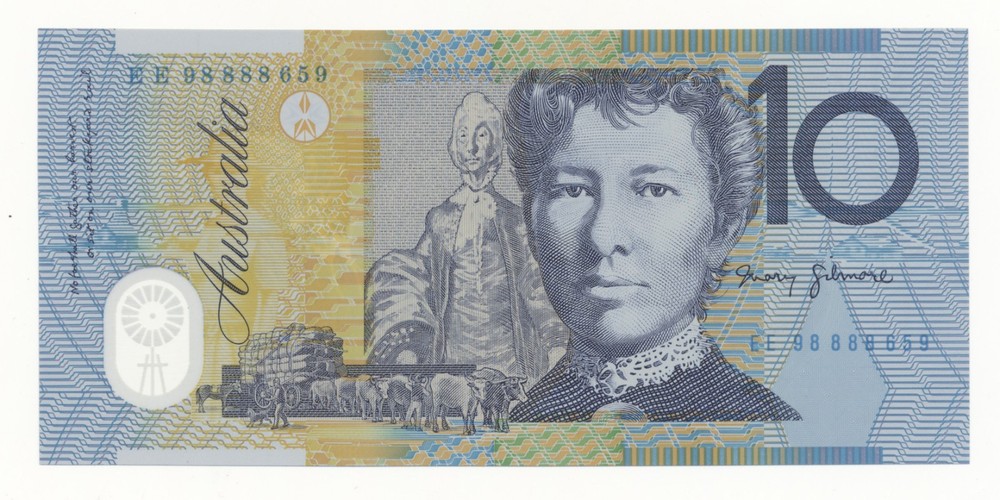 Australia $10 1998  R316c GEM UNC Semi Solid 8888