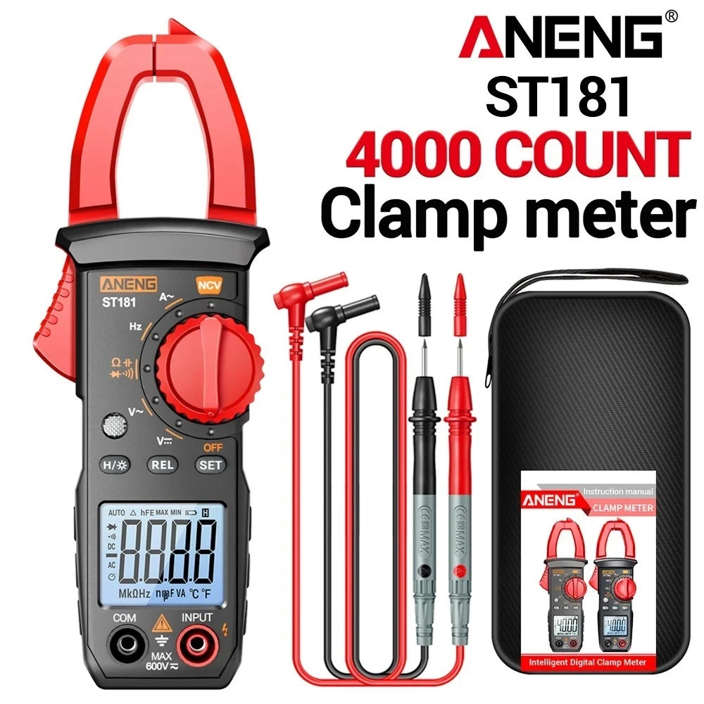 Digital Multimeter Tester AC DC Volt Ohm Amp Clamp Meter Auto Range LCD Handheld