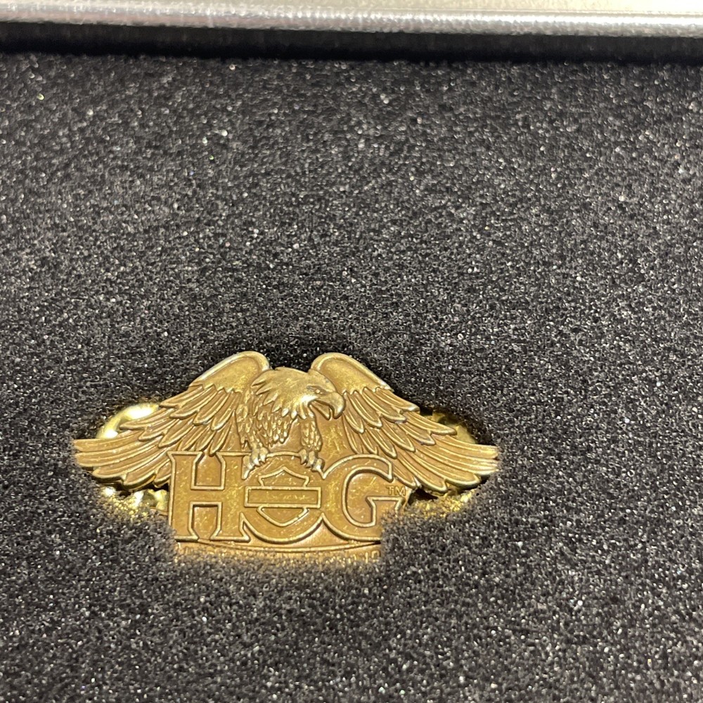 Harley Davidson HOG Owner Group Tin Eagle Patch Pin Challenge Coin
