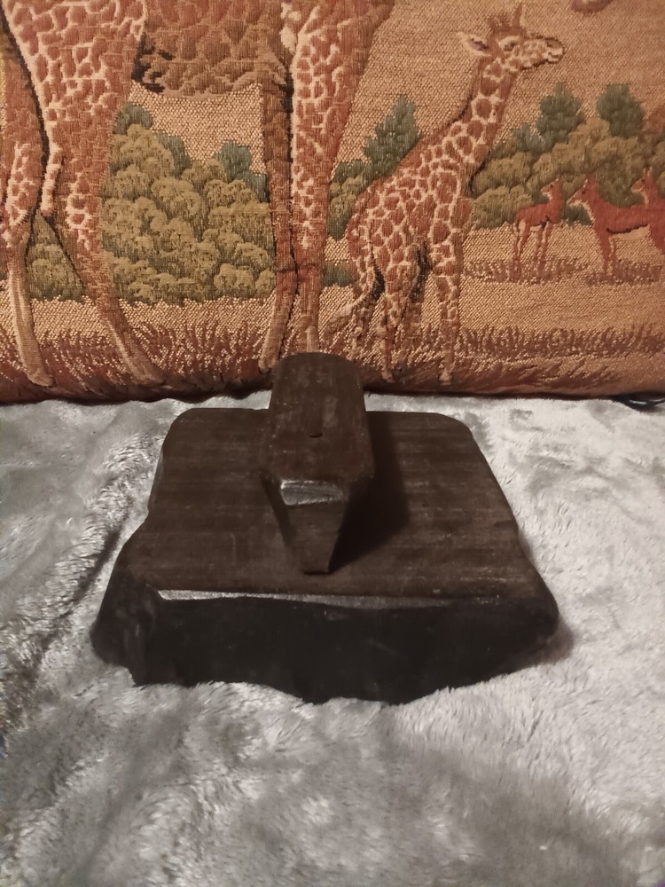 Old wood textile stamp,handsome decor piece.