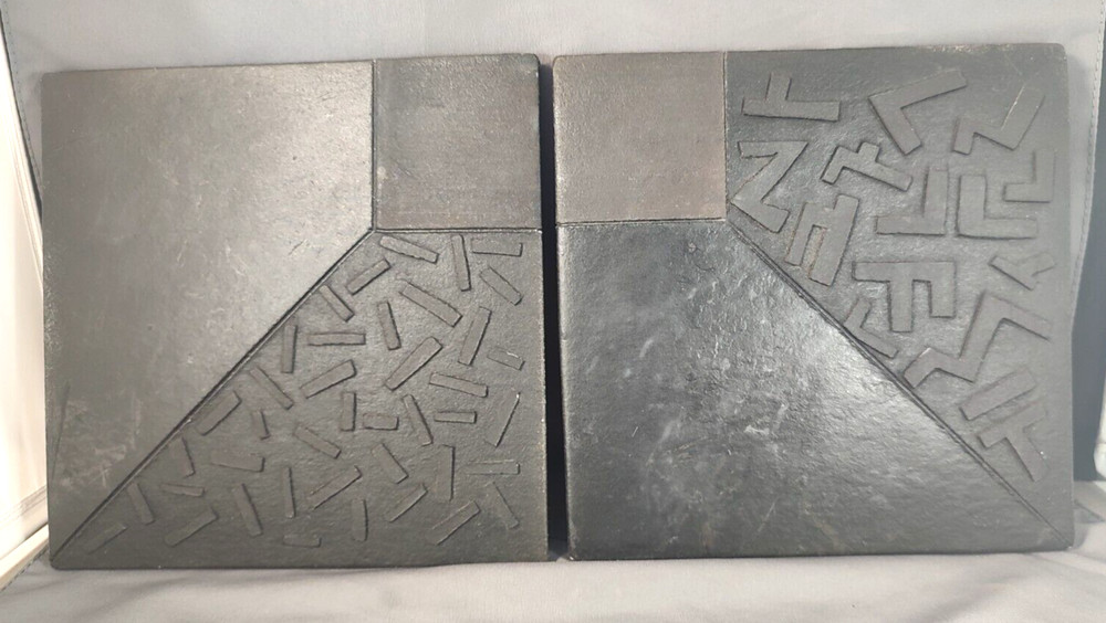 Lot of Three (3) Nell Devitt Signed Studio Art Clay Tiles