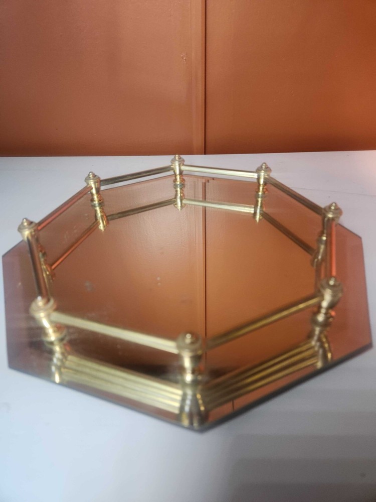 vintage hexagon mirror for vanity