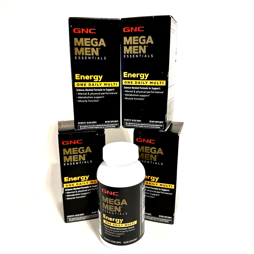 5x GNC Mega Men **Energy** Science Backed Formula for Men, 60 Ct/ea. Exp 04/24