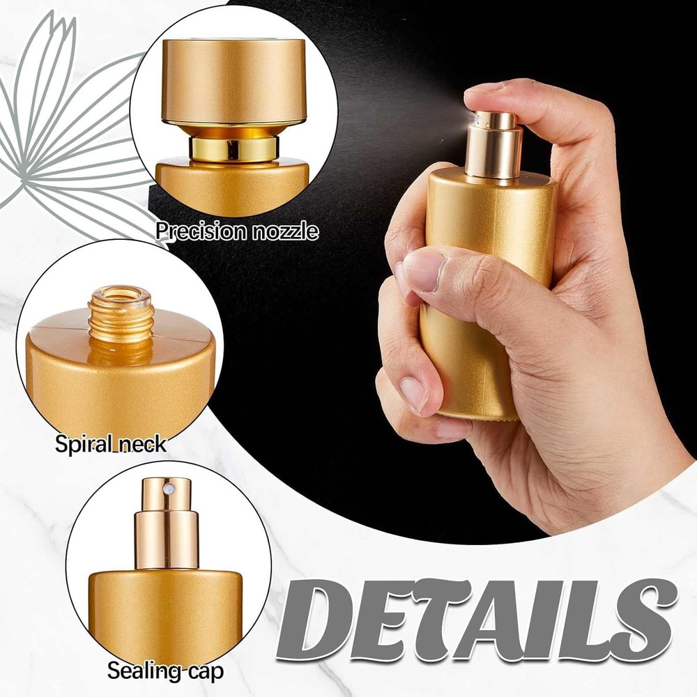 6 Pack 50 ml Glass Perfume Bottles & Refill Tools Set Travel Perfume Atomizer
