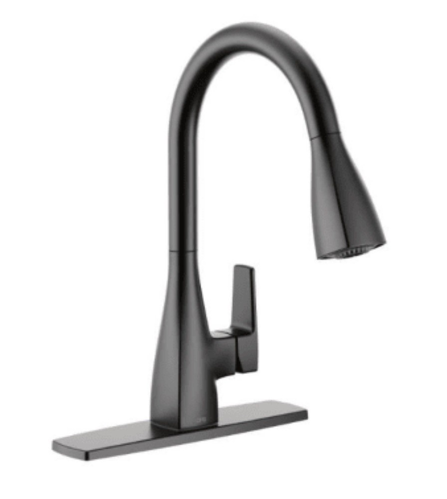 Moen CFG 76162BL  Slate 1-Handle Pulldown Kitchen Faucet Matte Black
