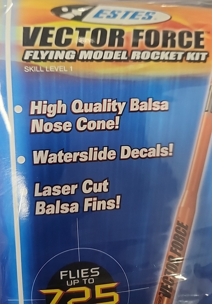 Estes Vector Force #3210 NEW Model Rocket Kit Free Shipping!