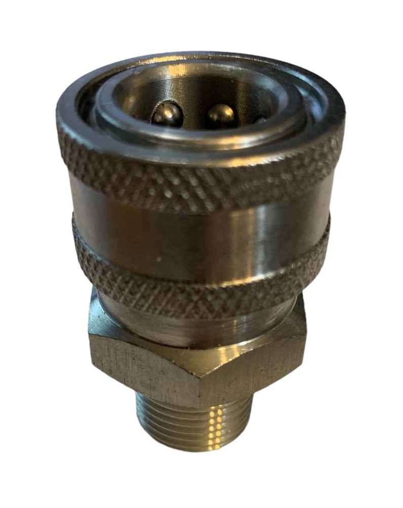 Stainless Steel Pressure Washer 3/8 NPT Male Quick Connect QC Socket Coupler