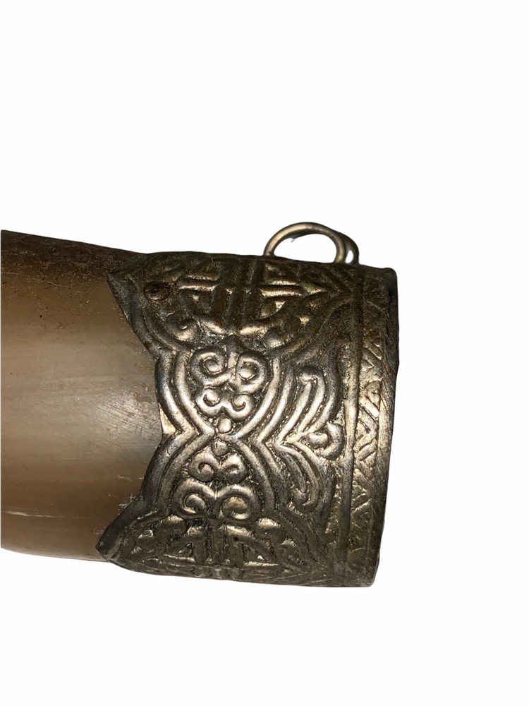 Antique 1800s Powder Horn 6” Long