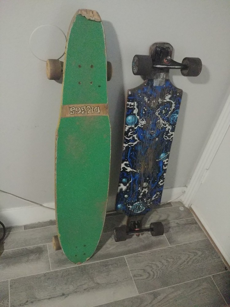2 longboard skateboards