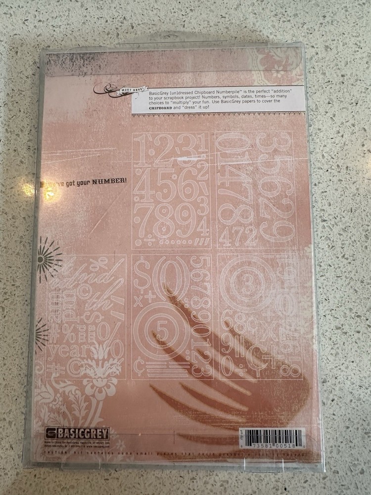 Basic Grey Undressed Chipboard- 6 Different Sets