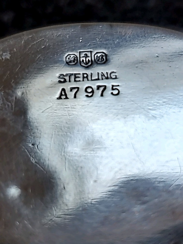 Small Oval 4" Sterling Silver Dish - 25+ Grams - Monogrammed D - Scrap or Keep
