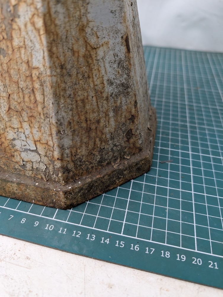 Vintage Cast Iron Gutter Rain Water Hopper / Planter Angular