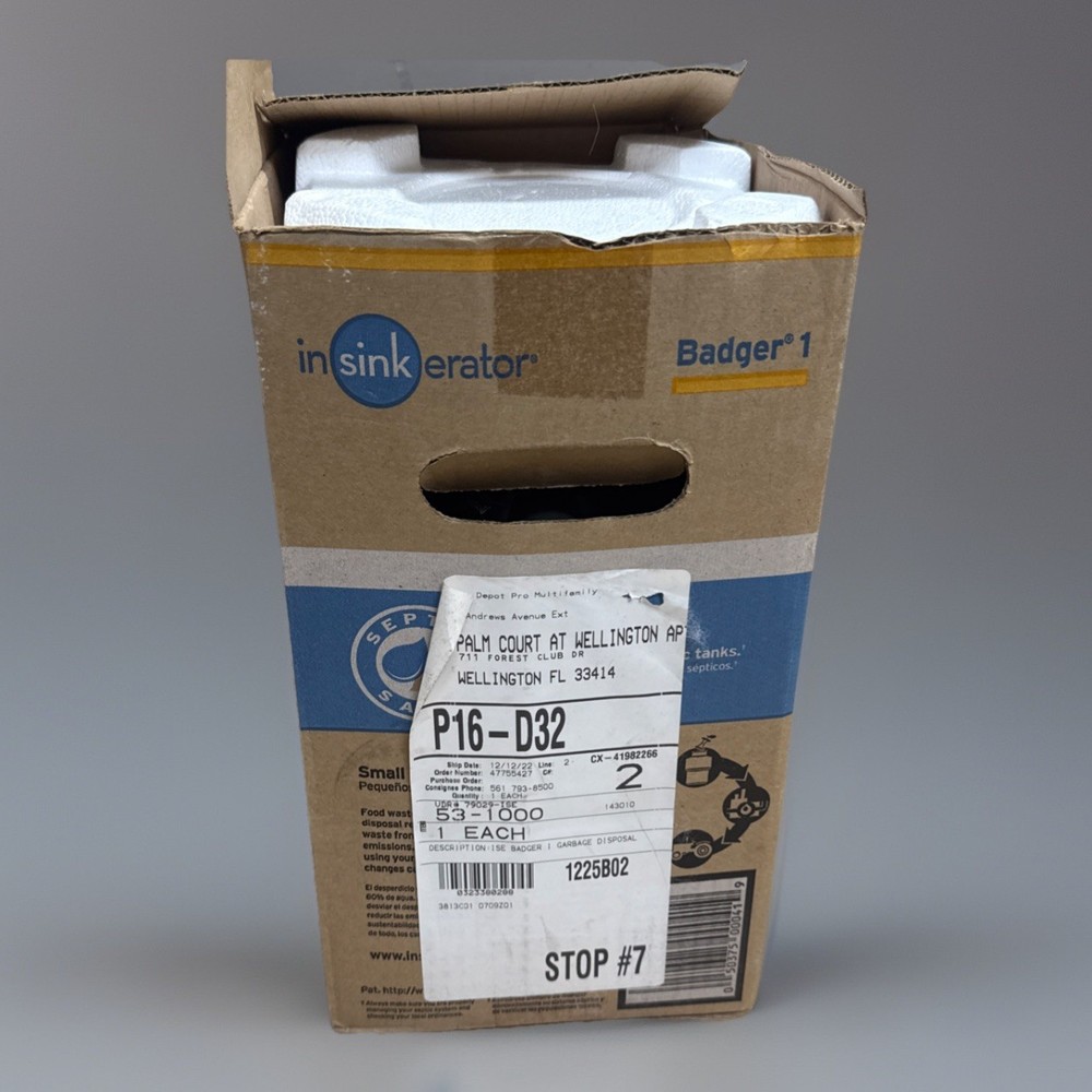 ⚙️🇺🇸 BRAND NEW InSinkErator Badger 1 Garbage Disposal – 1/3 HP – USA 🇺🇸⚙️