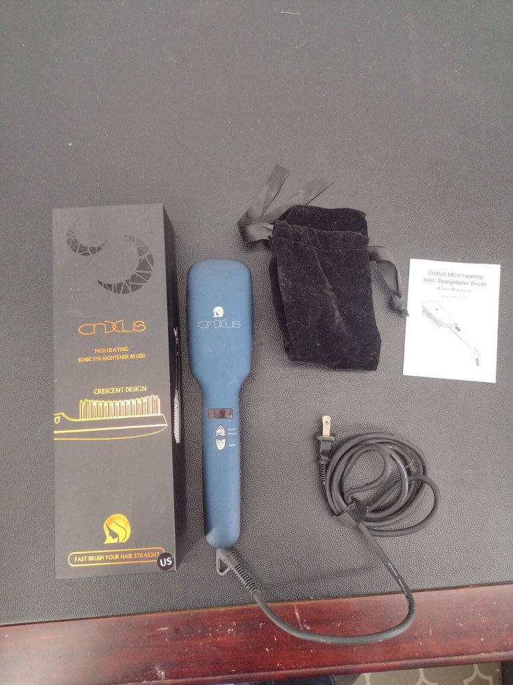 CNXUS Ionic Hair Straightener Brush MCH Ceramic Heating LED Display Adjust Temp