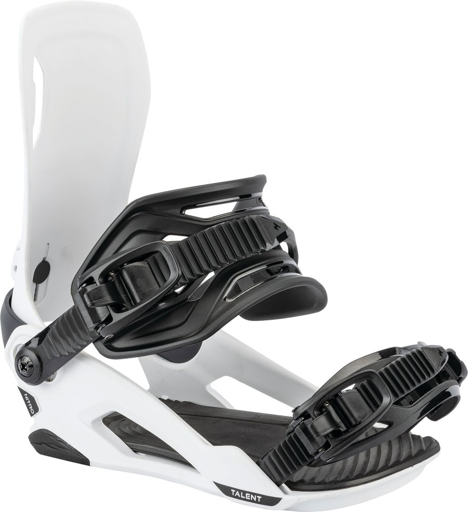 Nitro Talent Unisex Snowboard Bindings, White, Medium MY26