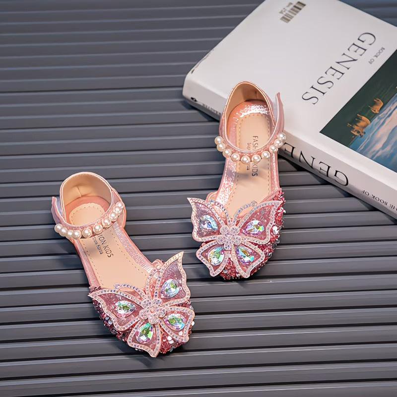 Girls Embossed Butterfly Sandal