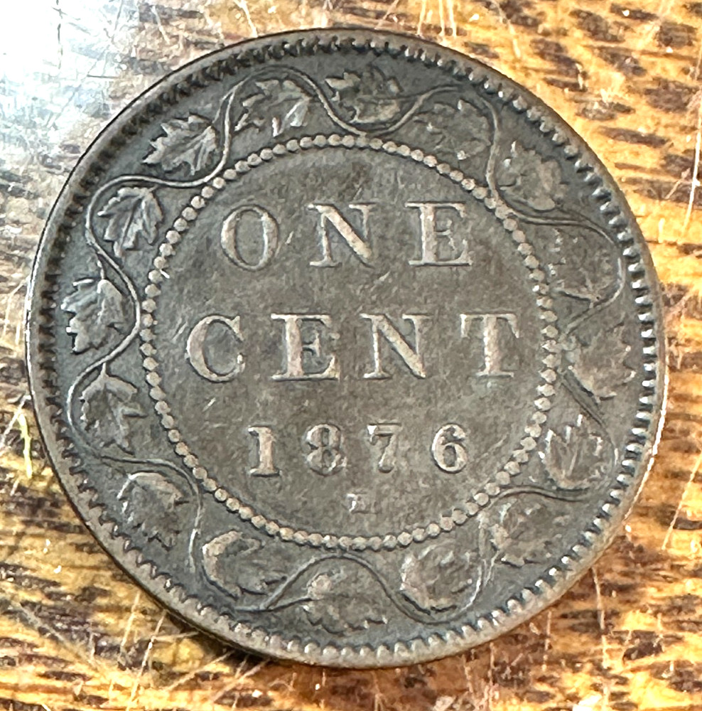 1876-H Canada Cent Nice Original XF CHRC