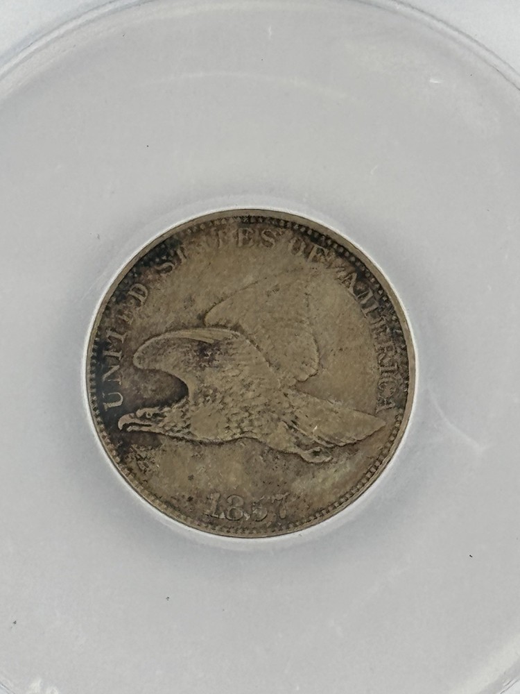 1857 Flying Eagle Cent AU-55 Details ANACS