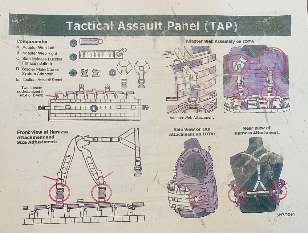 USGI TACTICAL ASSAULT PANEL (TAP) CHEST RIG Complete