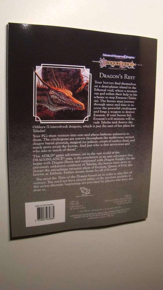 MODULE DLA3 - DRAGON'S REST *NEW MINT 9.8 NEW* DUNGEONS DRAGONS DRAGONLANCE