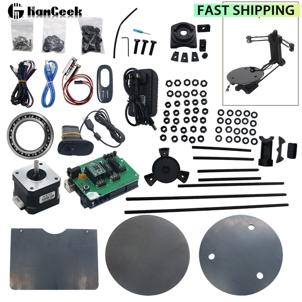 3D Open Source DIY 3D Scanner Kit Advanced Laser Scanner w/ C270 Camera 3D