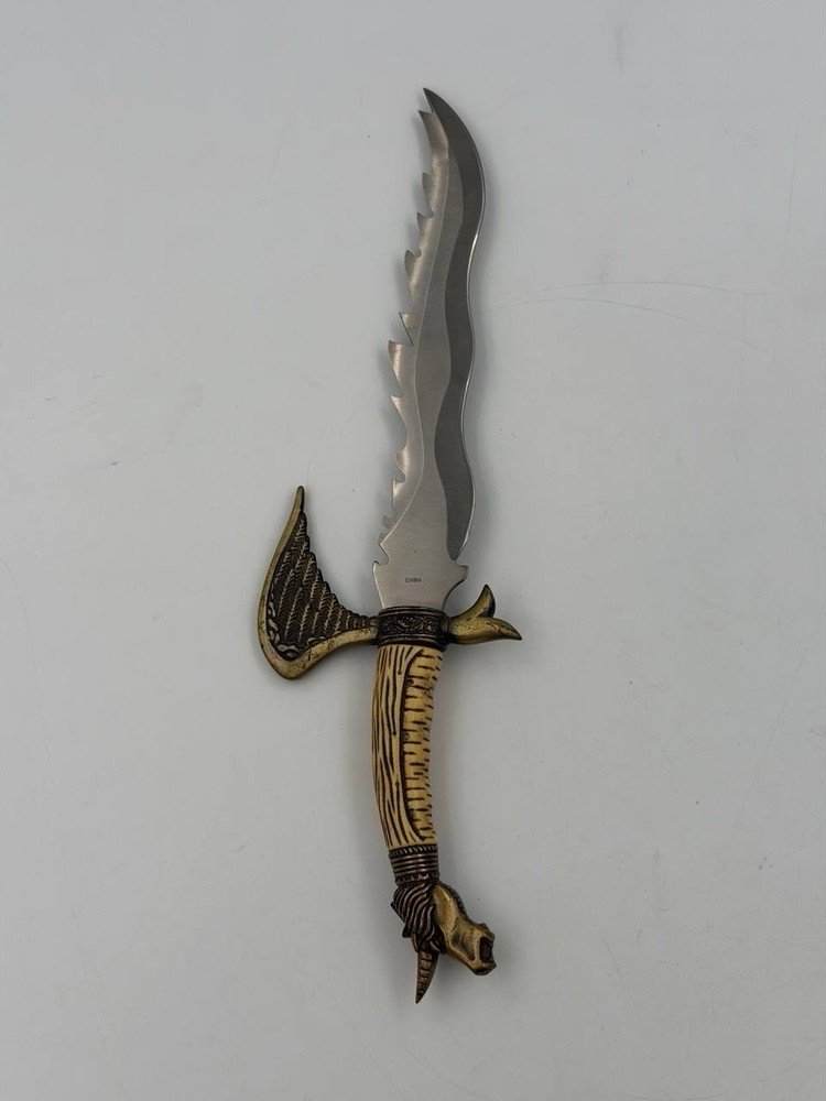 Fantasy Medieval Dagger Knife Wing Guard Stainless Rostfrei Display