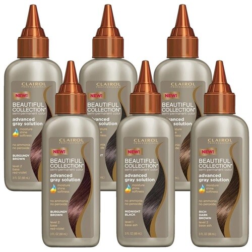 BEAUTIFUL COLLECTION HAIR GRAY SOLUTION 3oz (SEMI-PERMANENT)