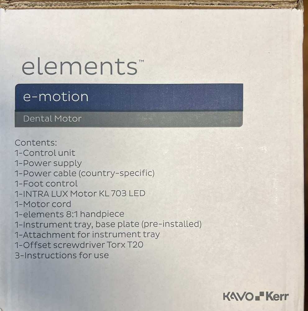 Kavo Kerr Elements™ e-motion LED endodontic motor Complete System