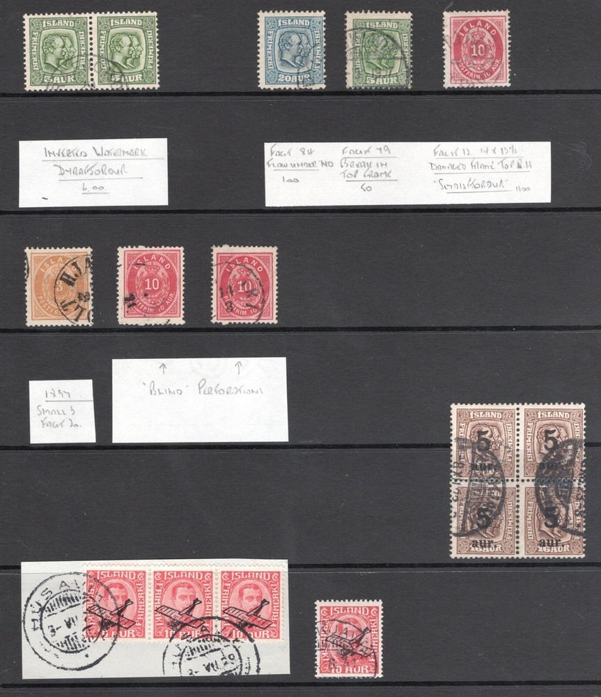 ICELAND OLD USED STAMP COLLECTION