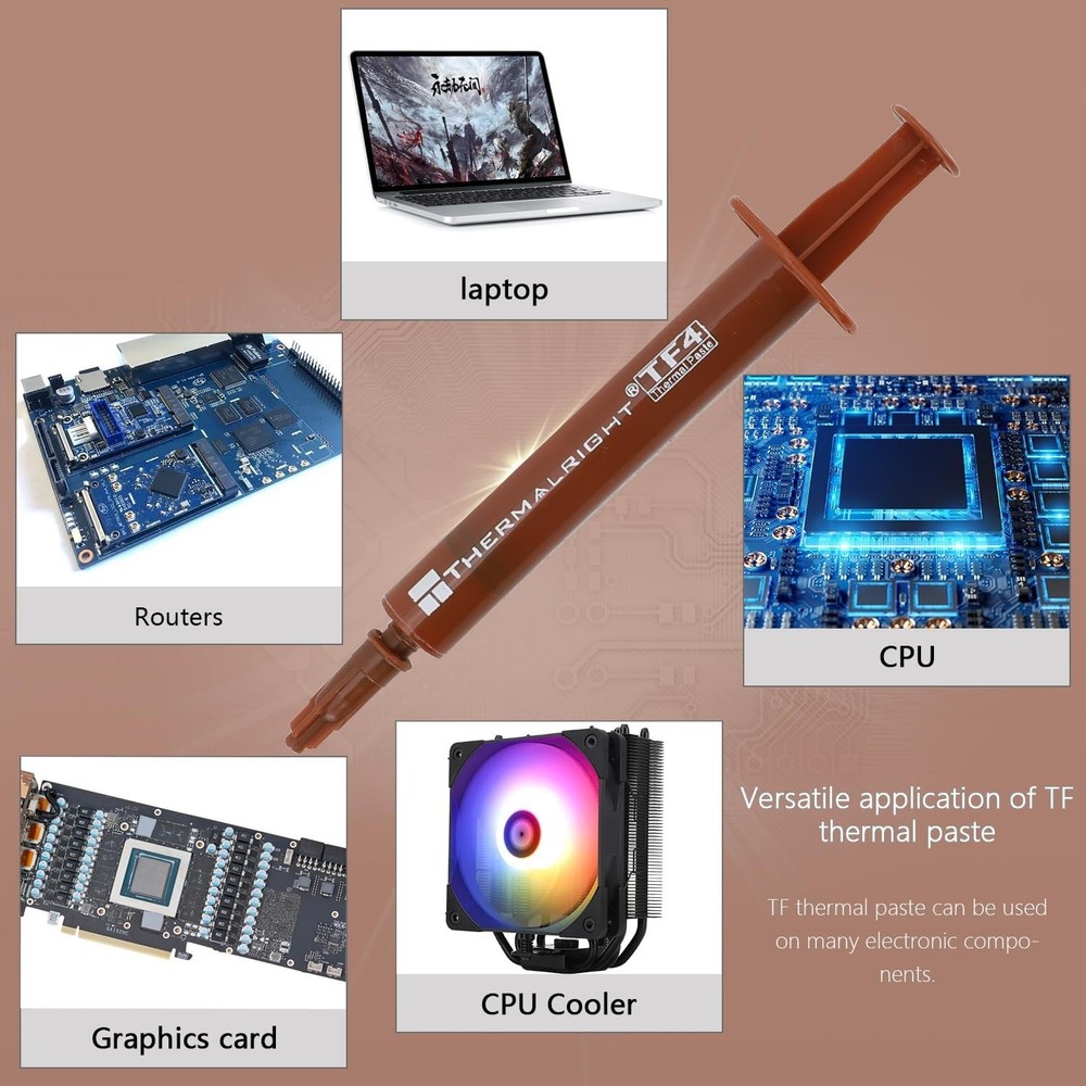 TF4 1.5g High Performance Thermal Paste - Safe for All Electronics, Easy to Use