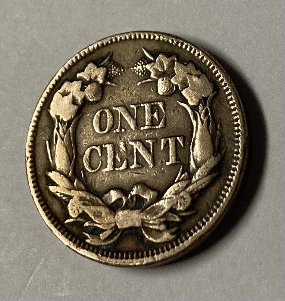 (B) 1858 Large Letters VF Details With Light Scratch Flying Eagle