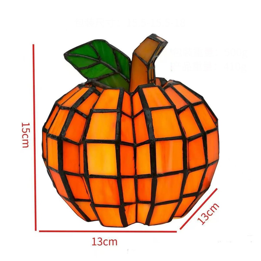New Pumpkin colored Glass Strong Light Apple Light