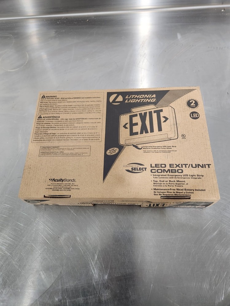 Lithonia Lighting LED Exit/Unit Combo ECBR LED M6 Light Bar Open Box