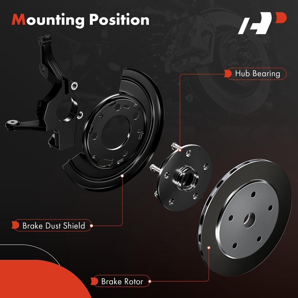 A-Premium Rear Side Brake Dust Shield Compatible with Subaru Models - Foreste...
