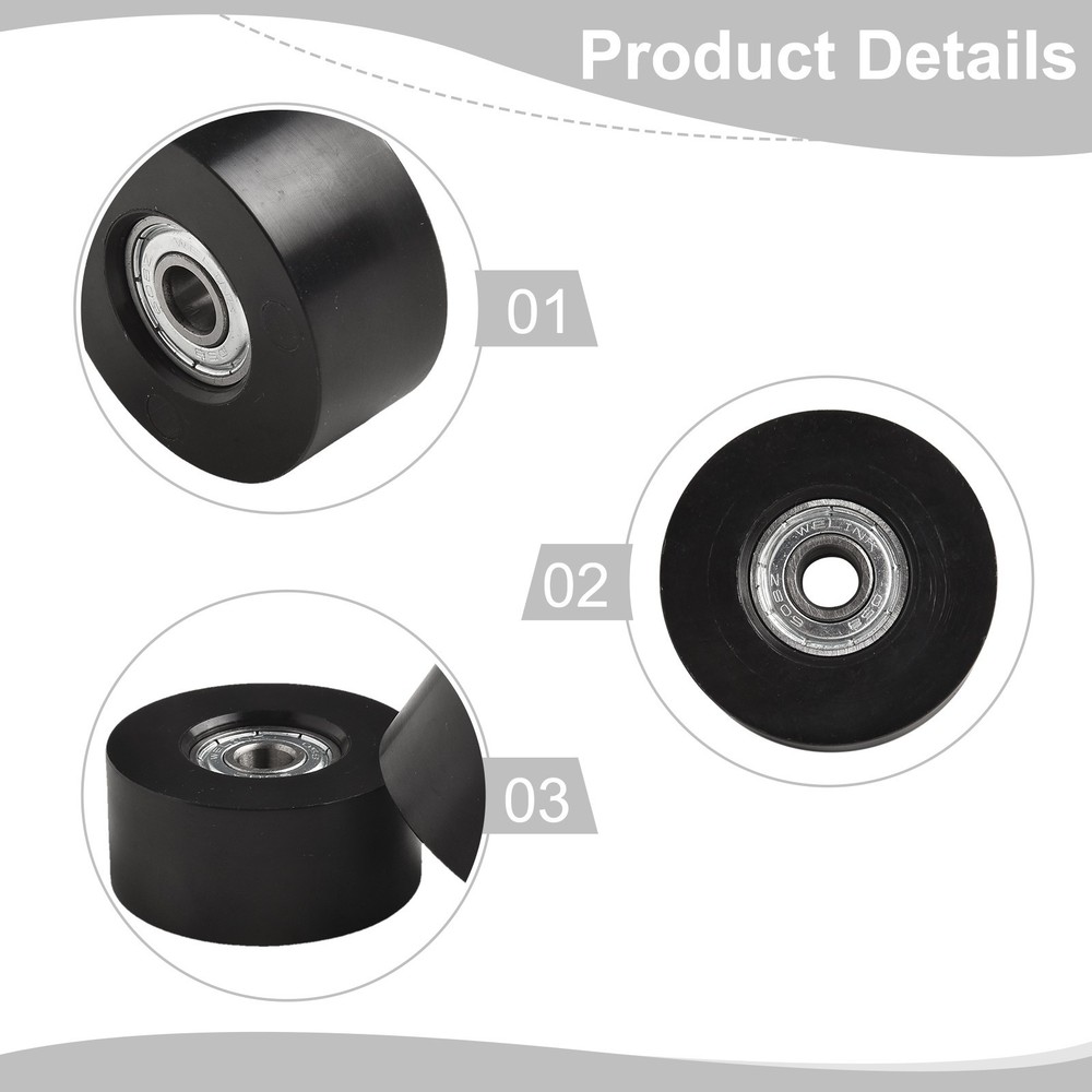 Rowing Machine Seat Wheels with High Load Capacity 4 Piece Replacement Set