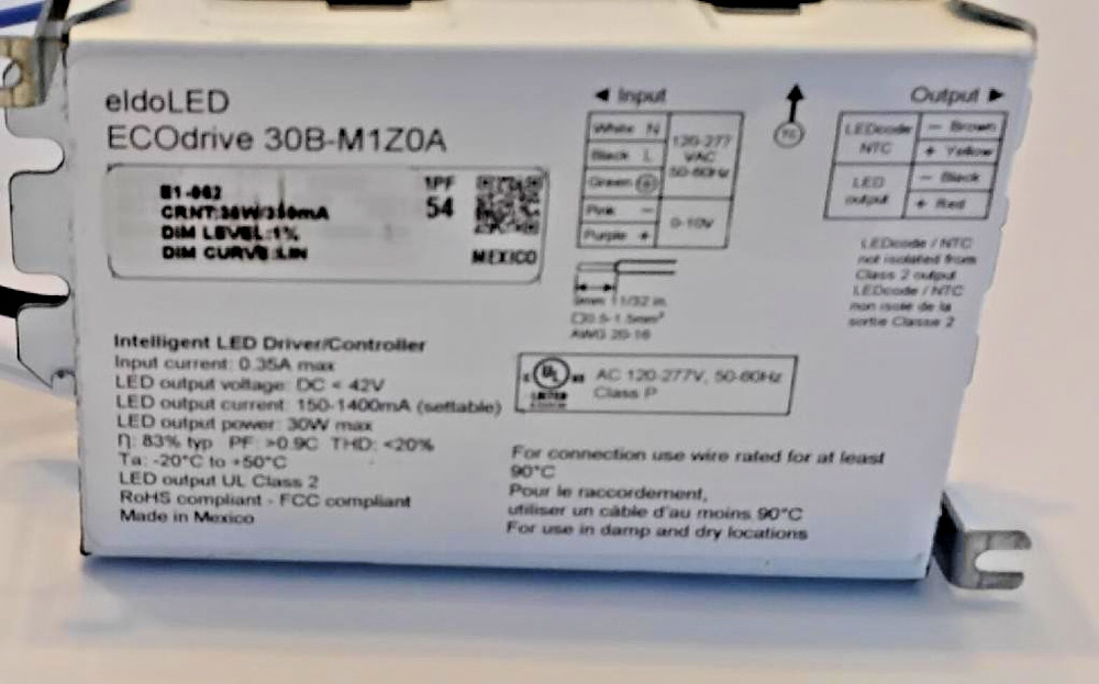 EldoLED ECOdrive 30B-M1Z0A Intelligent LED Driver/Controller
