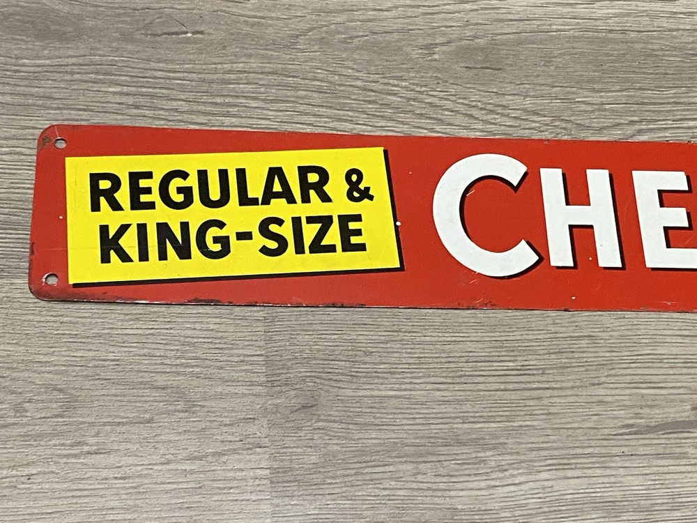 CHESTERFIELD CIGARETTES 'MUCH MILDER' TIN PLAQUE