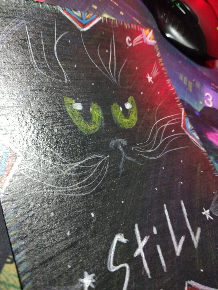 DALLY 🎱 Original pencil drawing Black Cat