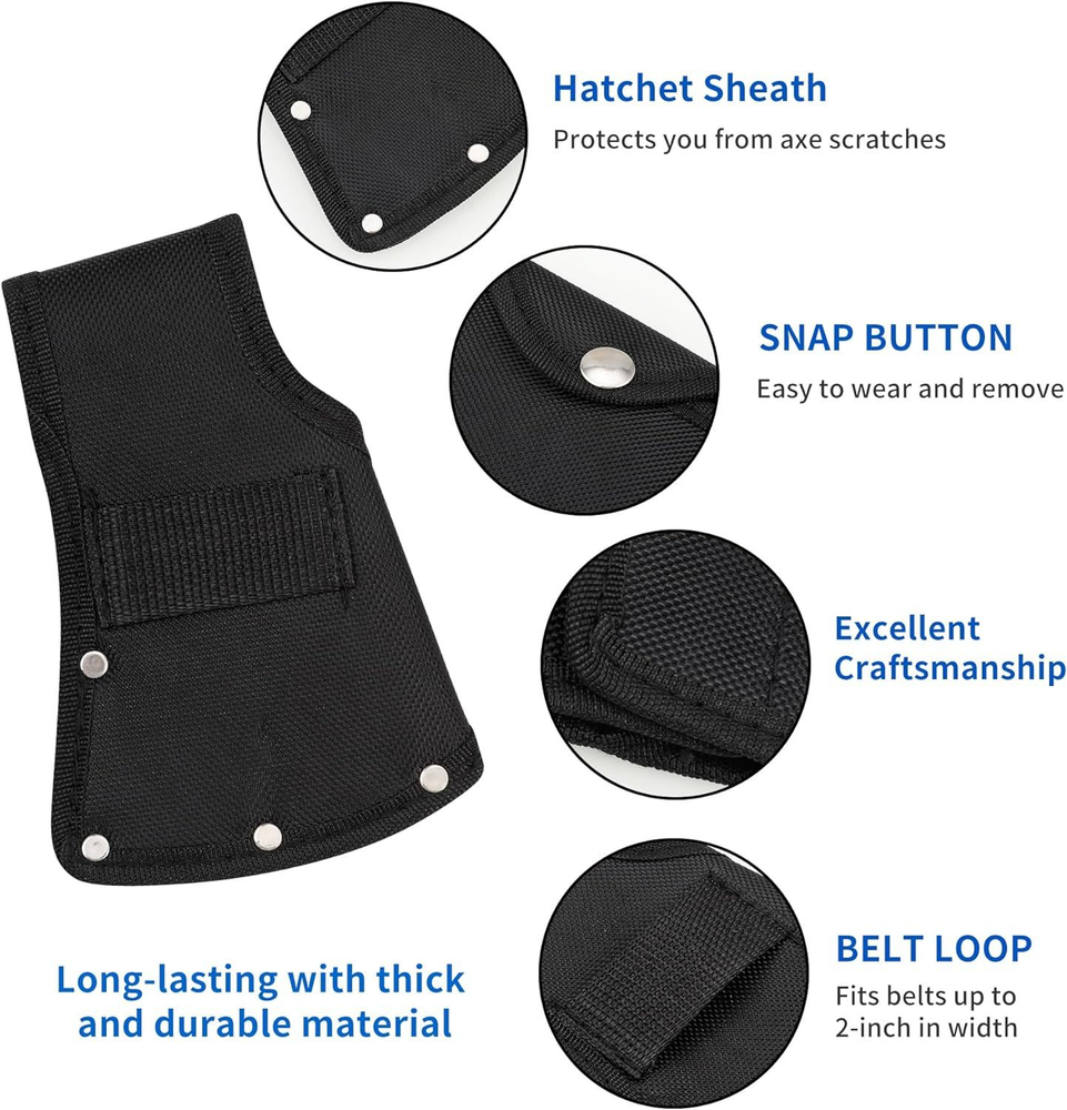 2 Pack Hatchet Head Sheath Holster, Black Axe for 1-1/4Lb Axe,
