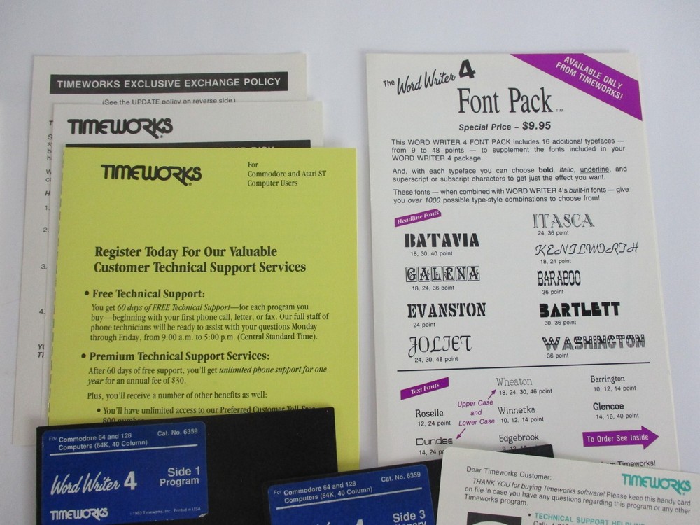 Commodore 64/128 WORD WRITER 4 Software VG!!