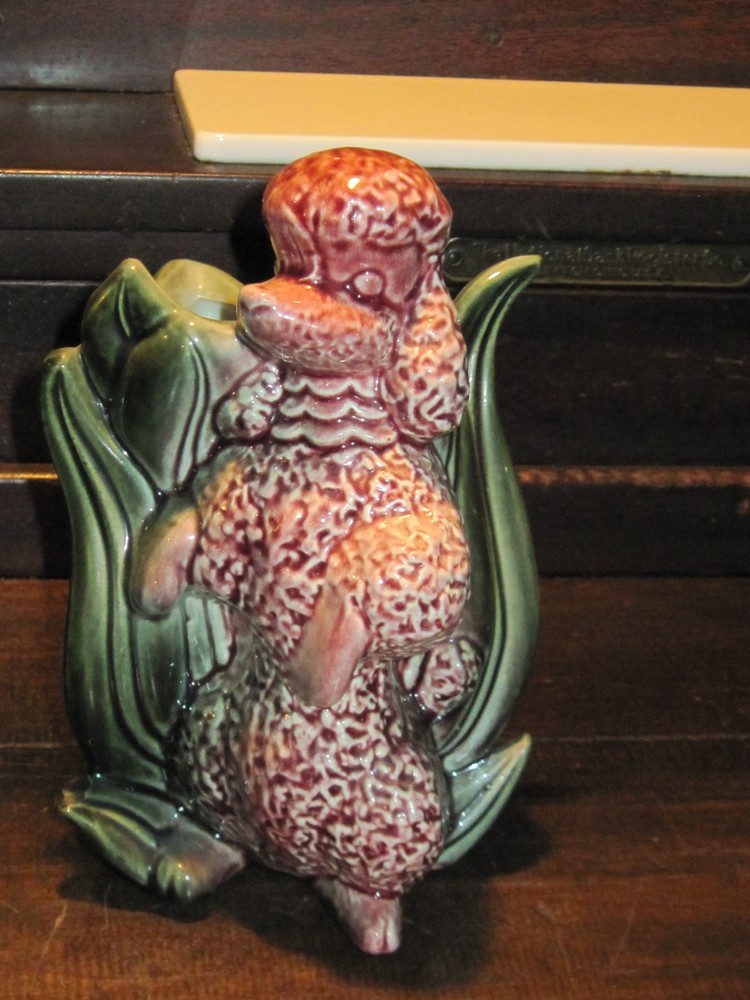 Vintage Hull pottery poodle planter